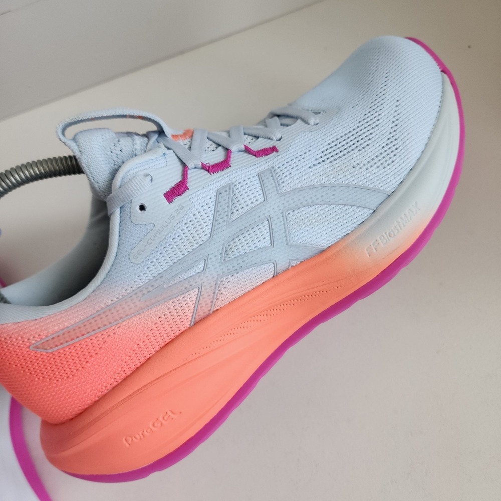 Asics Gel Cumulus 26 Sunny Sizzle Sky Sun Coral Running Shoes Womens 8.5 - Picture 9 of 11